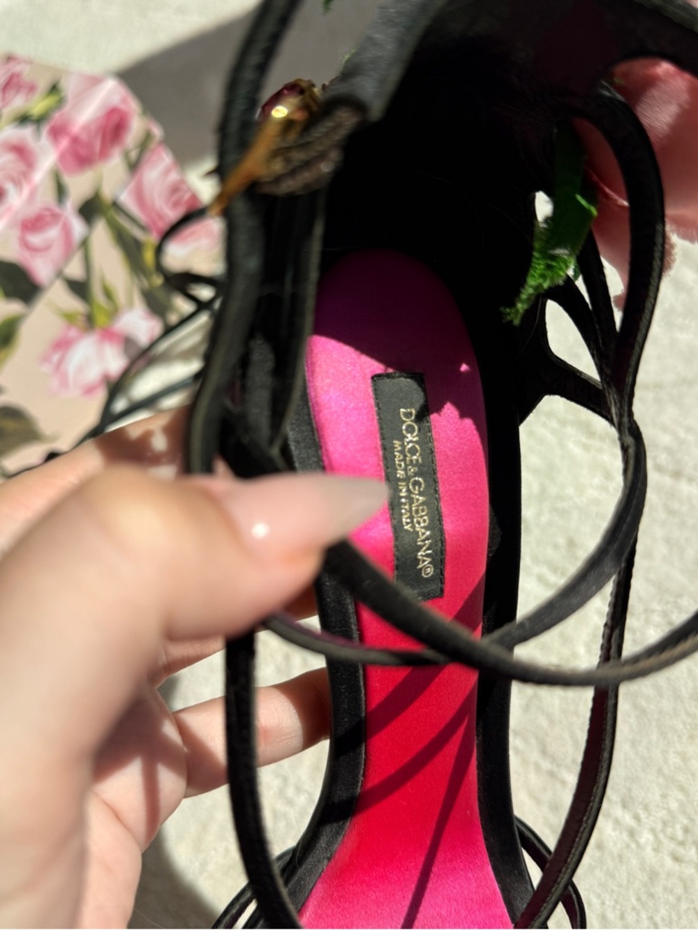*RARE* Dolce & Gabbana Kiera Pink Rose Heel - Picture 9 of 12